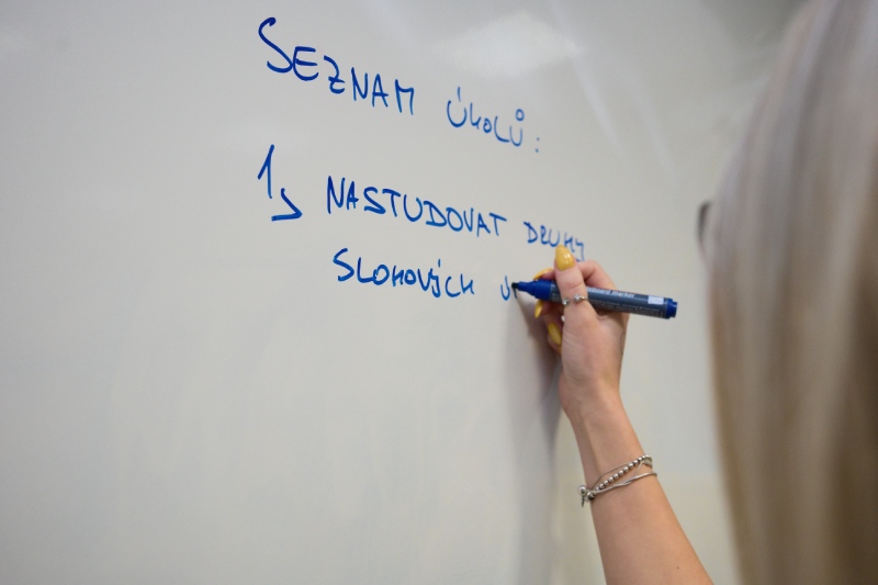 Na tabuli si můžete napsat seznam úkolů.