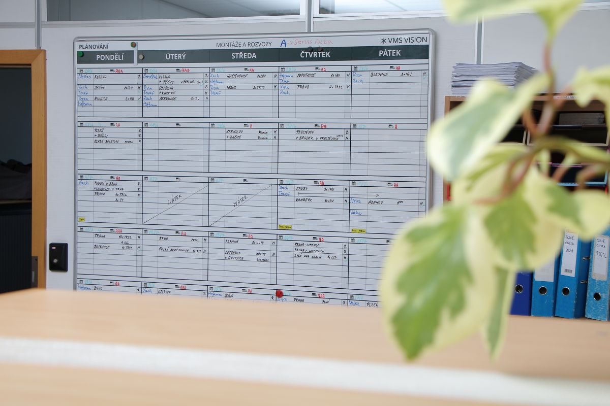 Plánovací tabule na míru.