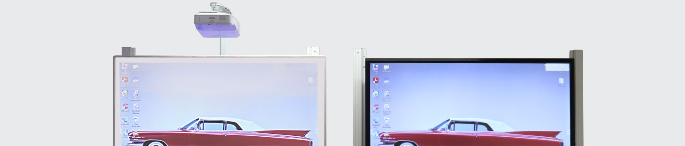 LCD panel versus interaktivní projektor
