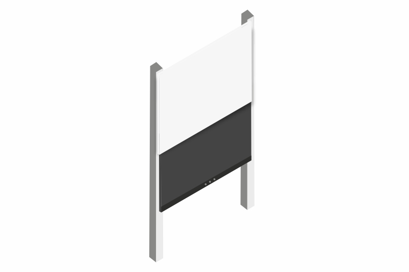 LCD PANEL S PŘEDNÍ KRYCÍ TABULÍ NA PYLONU AL