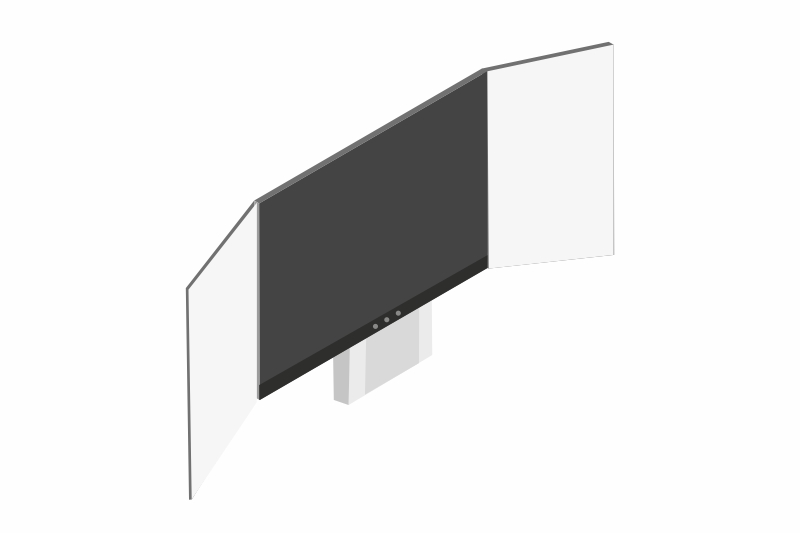 LCD PANEL NA STOJANU ZVEDACÍM AL IAS S KŘÍDLY
