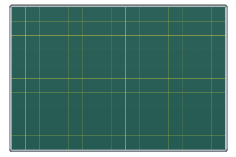 Keramická křídová tabule ŠKOL K - čtverce 100 mm Zelená magnetická tabule na křídy se čtverci 100 mm ekoTAB 150x100. #1