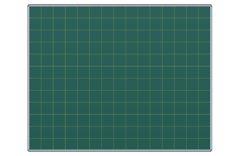 Keramická křídová tabule ŠKOL K - čtverce 100 mm Zelená magnetická tabule na křídy se čtverci 100 mm ekoTAB 150x120. #1