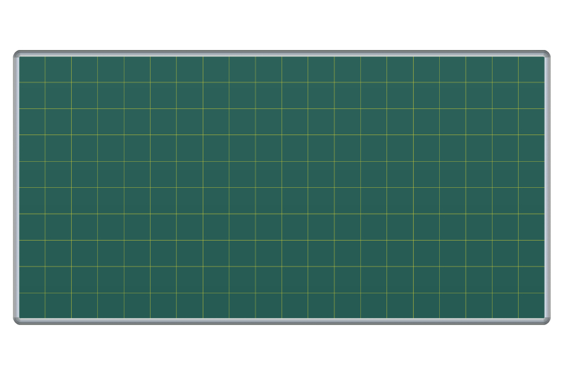 Keramická křídová tabule ŠKOL K - čtverce 100 mm Zelená magnetická tabule na křídy se čtverci 100 mm ekoTAB 200x100. #1