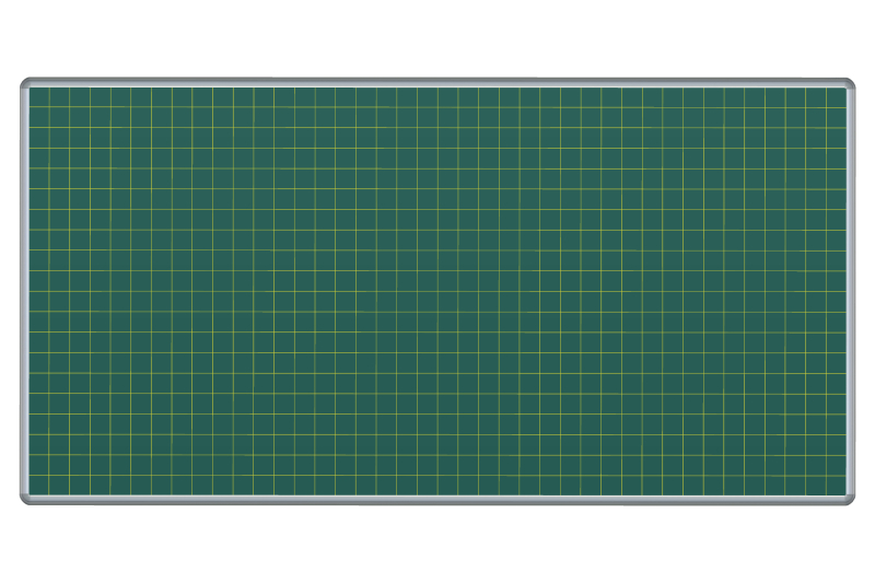Keramická křídová tabule ŠKOL K - čtverce 50 mm Zelená magnetická tabule na křídy se čtverci 50 mm ekoTAB 200x100. #1