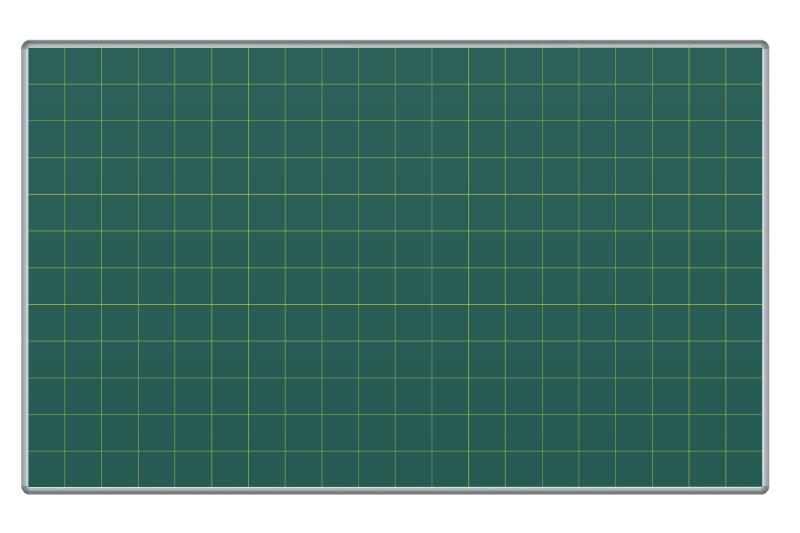 Keramická křídová tabule ŠKOL K - čtverce 100 mm Zelená magnetická tabule na křídy se čtverci 100 mm ekoTAB 200x120. #1