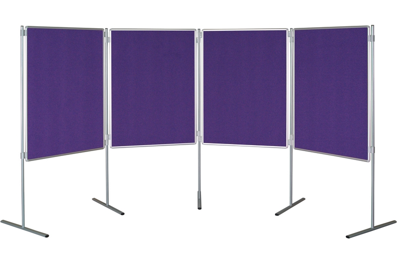 Textilní paraván fialový Oboustranná textilní paravánová nástěnka ekoTAB fialová 75x100. #3