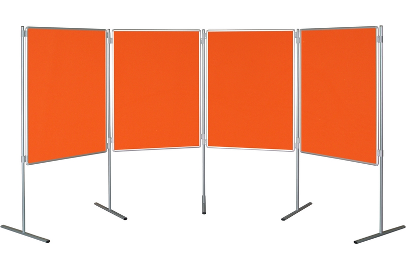 Textilní paraván oranžový Oboustranná textilní paravánová nástěnka ekoTAB oranžová 120x90. #3