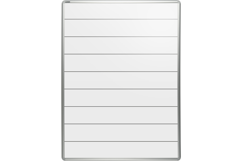 Keramická tabule na fixy MANAŽER K - linky 100 mm Bílá magnetická tabule na fixy s linkami 100 mm ekoTAB 60x90. #1