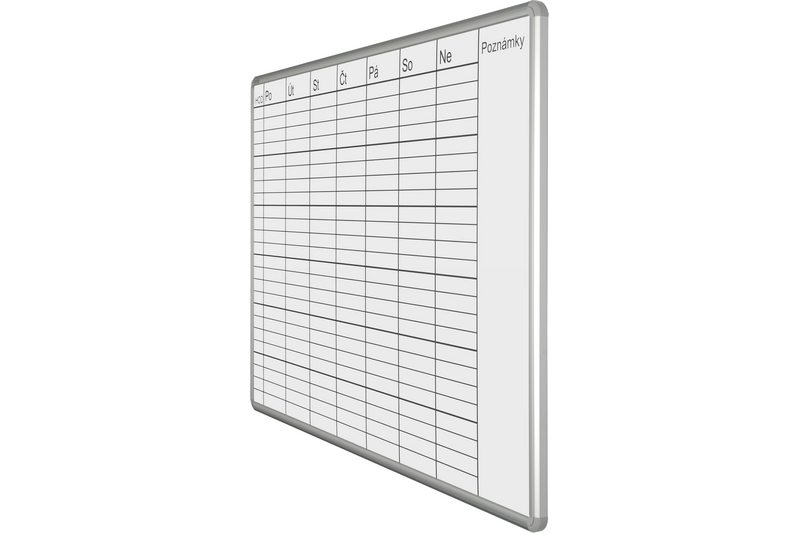 Plánovací tabule týdenní Lakovaná týdenní plánovací tabule ekoTAB 100x70. #2