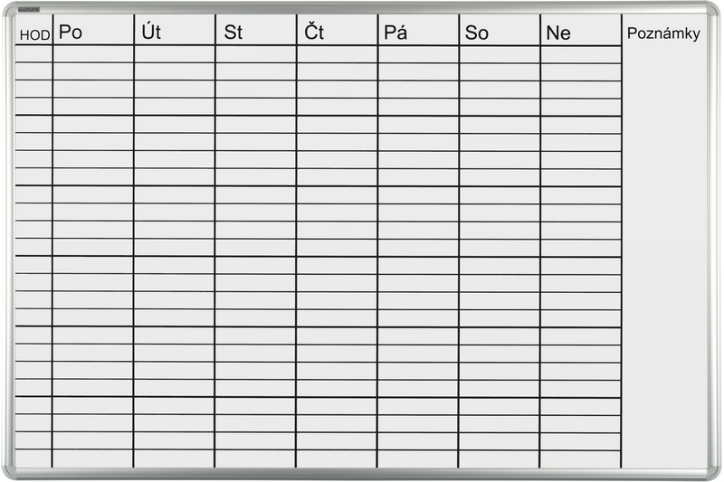 Plánovací tabule týdenní