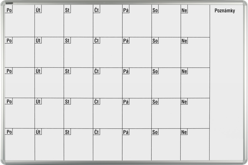 Plánovací tabule měsíční Lakovaná měsíční plánovací tabule ekoTAB 100x70. #1