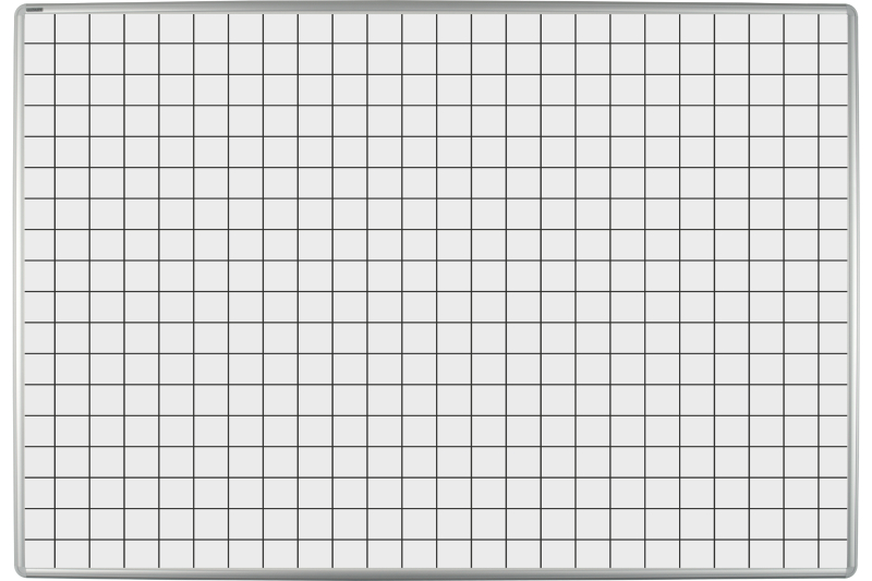 Keramická tabule na fixy MANAŽER K - čtverce 50 mm Bílá magnetická tabule na fixy se čtverci 50 mm ekoTAB 120x90. #1