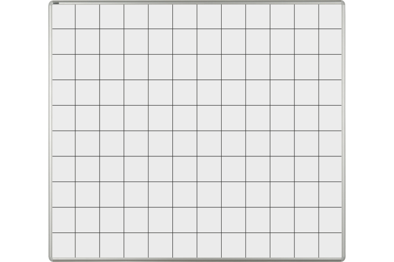 Keramická tabule na fixy MANAŽER K - čtverce 100 mm Bílá magnetická tabule na fixy se čtverci 100 mm ekoTAB 120x100. #1