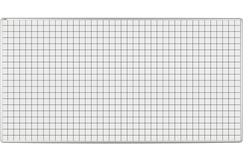 Lakovaná tabule na fixy MANAŽER L - čtverce 50 mm Bílá magnetická tabule na fixy se čtverci 50 mm ekoTAB 200x100. #1