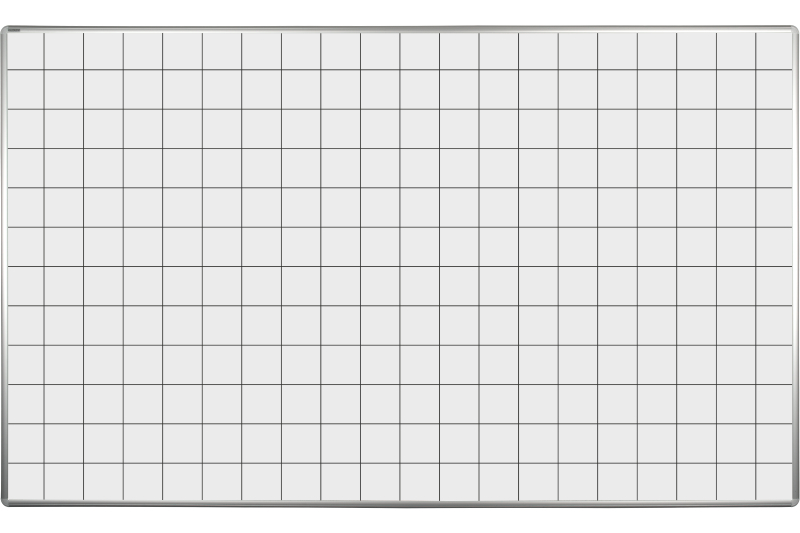 Keramická tabule na fixy MANAŽER K - čtverce 100 mm Bílá magnetická tabule na fixy se čtverci 100 mm ekoTAB 200x120. #1