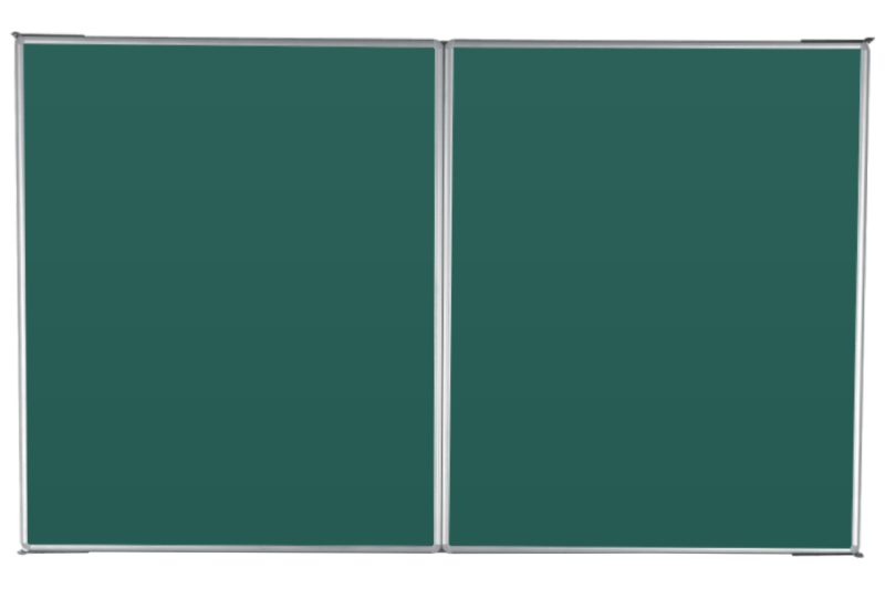 Školní tabule na křídy TRIPTYCH - ZZZZZ Třídílná zelená magnetická keramická tabule ekoTAB 180x120. #2