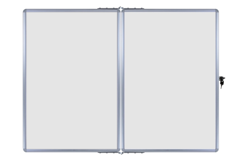 Keramická tabule na fixy s uzamykatelným křídlem DUO Bílá magnetická tabule na fixy ekoTAB 90x120 s otevíracím křídlem (bílá magnetická tabule). #2