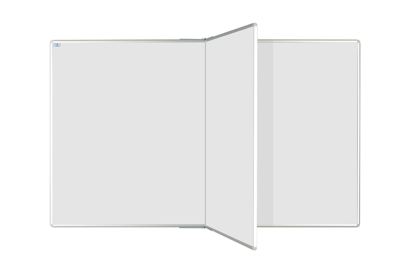 Keramická tabule na fixy s otočným křídlem ve středu tabule PIVOT Bílá magnetická tabule na fixy ekoTAB 200x120 s otočným křídlem na fixy 100x120 uprostřed tabule. #2