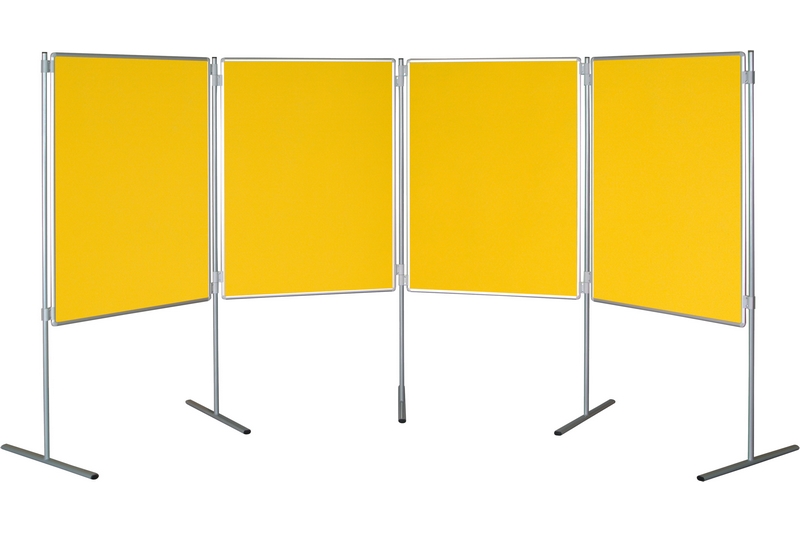 Textilní paraván žlutý Oboustranná textilní paravánová nástěnka ekoTAB žlutá 150x100. #3