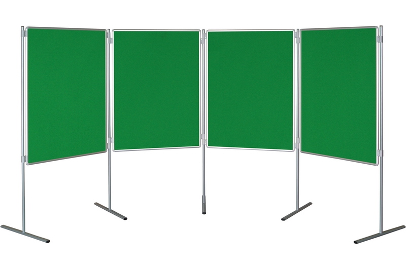 Textilní paraván zelený Oboustranná textilní paravánová nástěnka ekoTAB zelená 150x100. #3