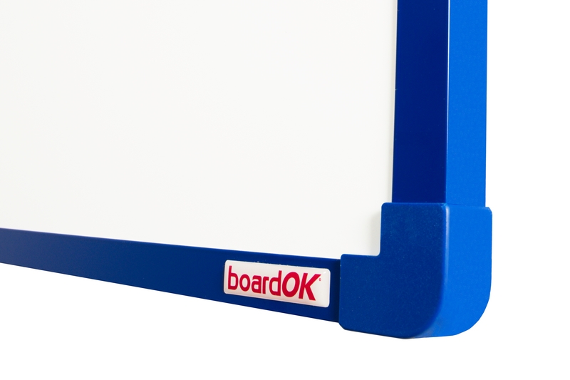 Keramická tabule na fixy s modrým rámem Bílá magnetická tabule na zeď boardOK 60x45. #3