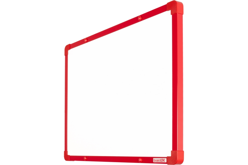 Keramická tabule na fixy s červeným rámem Bílá magnetická tabule na zeď boardOK 60x45. #2