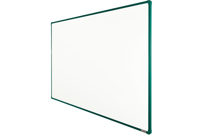 Keramická tabule na fixy se zeleným rámem Bílá magnetická tabule na zeď boardOK 180x120. #2