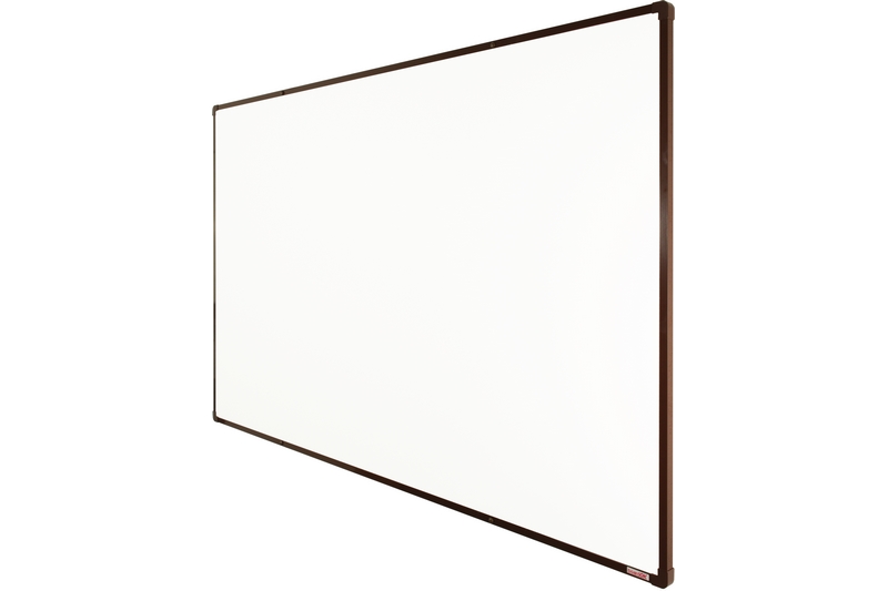 Lakovaná tabule na fixy s hnědým rámem Bílá magnetická tabule na zeď boardOK 200x120. #2