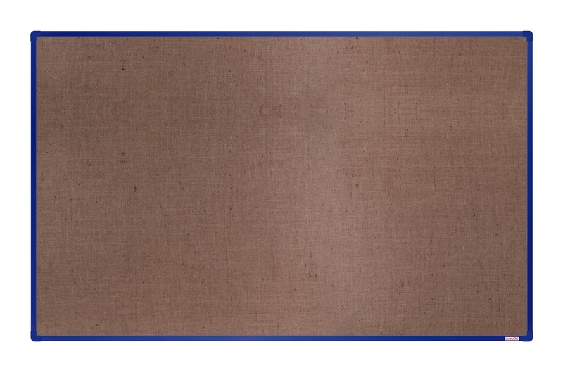 Jutová nástěnka s modrým rámem Textilní nástěnka na zeď boardOK 200x120. Jedná se o doprodej a akce platí pouze do vyprodání zásob. #1