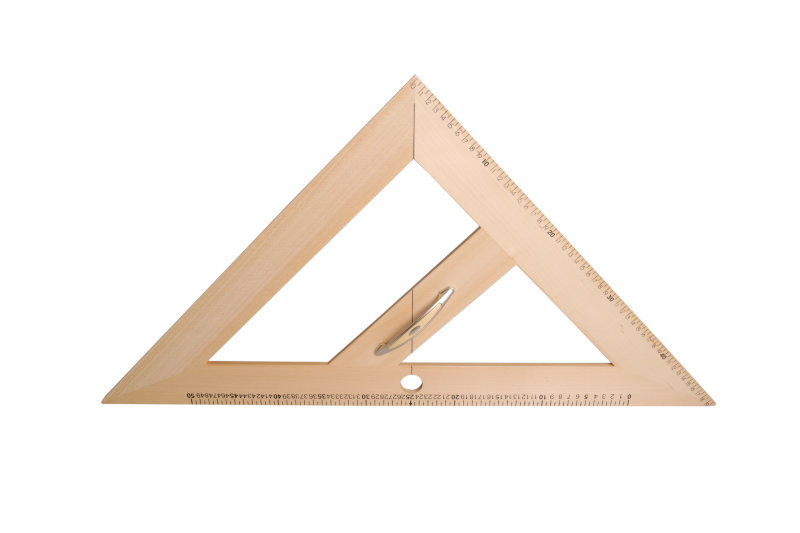 Magnetický rovnoramenný trojúhelník Dřevěný magnetický rovnoramenný trojúhelník. #1