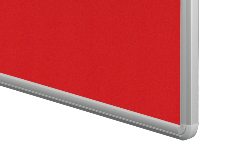 Textilní nástěnka červená pro lištový systém Červená textilní nástěnka ekoTAB 100x120 určená pro lištový systém s horizontálním posunem. #4