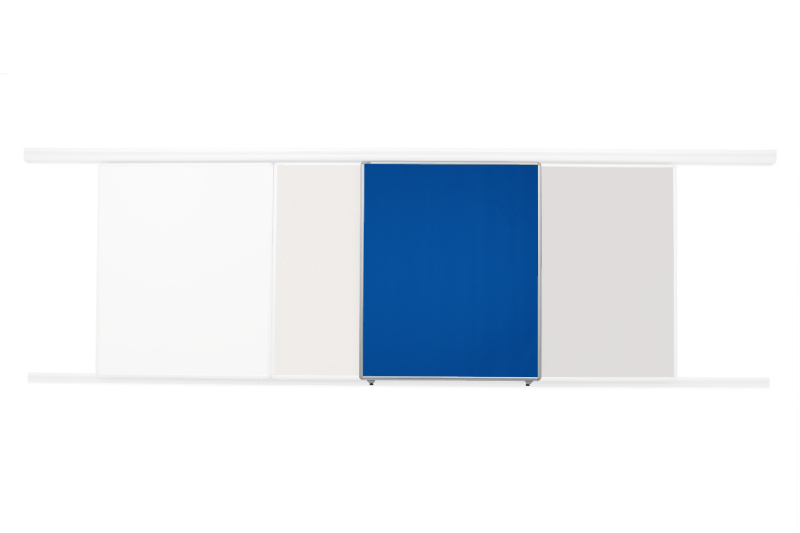 Textilní nástěnka modrá pro lištový systém