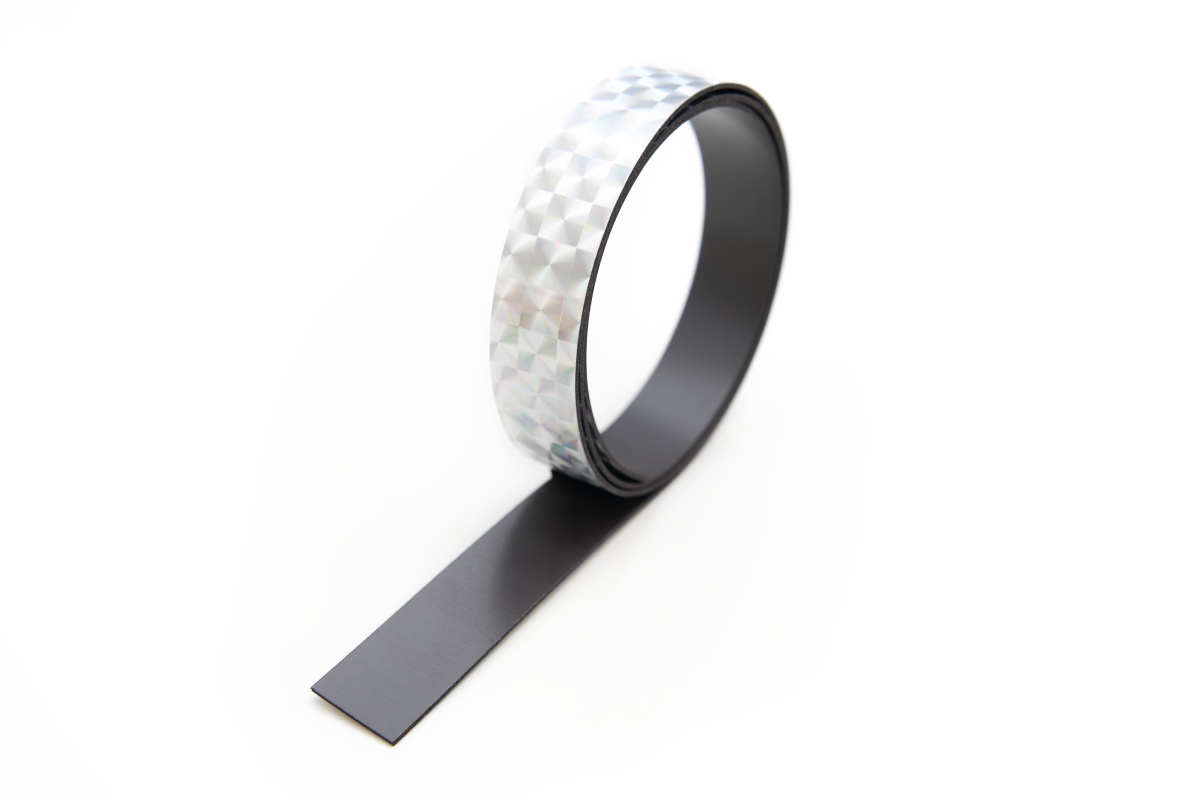 Magnetický pásek stříbrná mozaika Popisovatelný magnetický pásek pro rozvrhové a plánovací tabule ekoTAB. #1