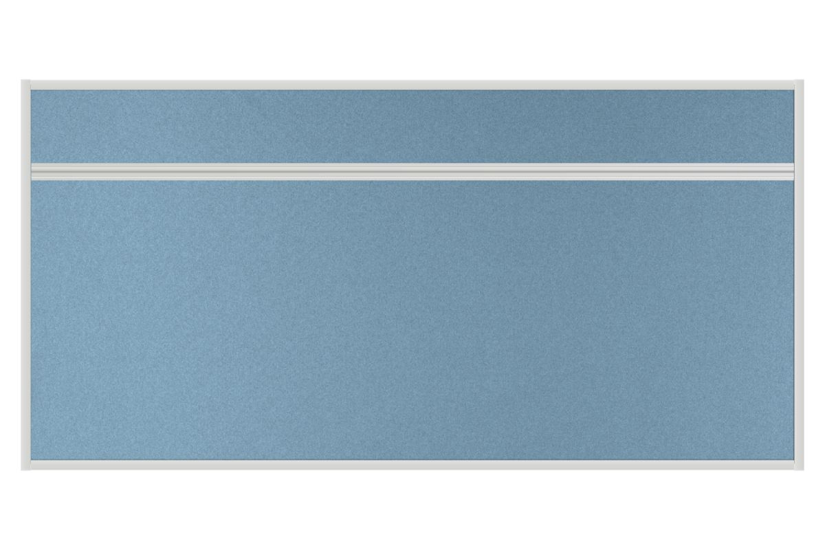Stolový akustický paraván AKUSTIK světle modrý Akustický kancelářský paraván s textilním povrchem v barvě světle modrá a hranatým rámem o rozměru 160x80. #1
