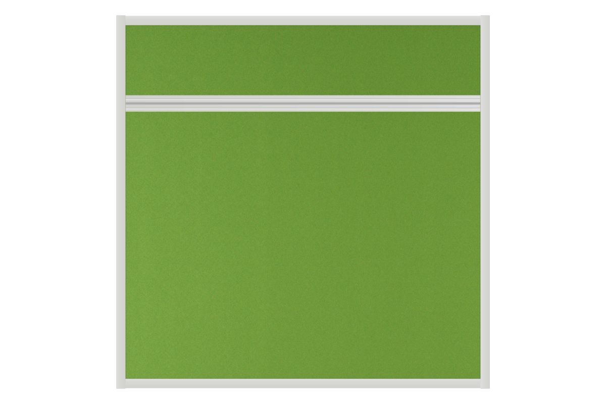 Stolový akustický paraván AKUSTIK jarní zelený Akustický kancelářský paraván s textilním povrchem v barvě jarní zelená a hranatým rámem o rozměru 80x80. #1