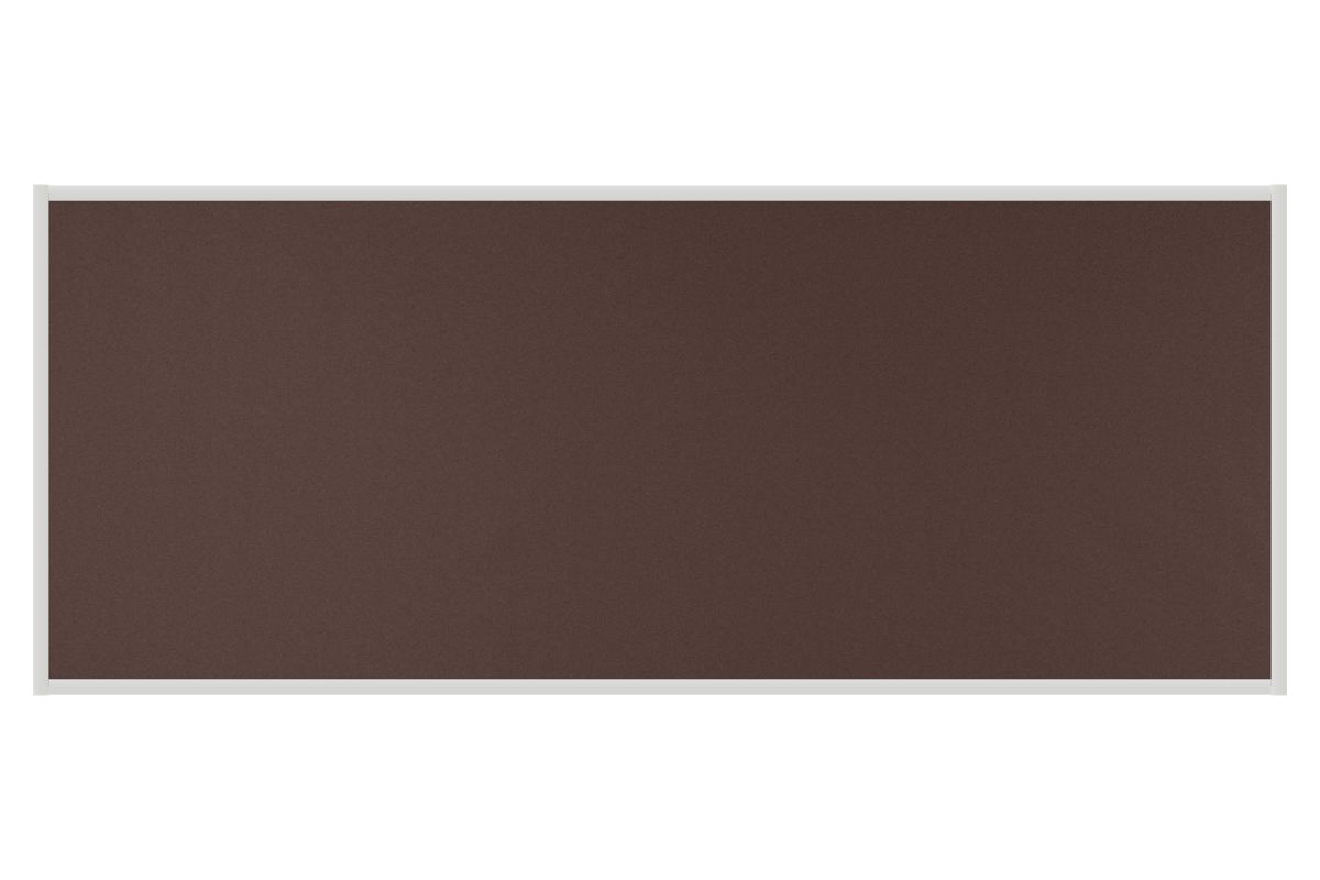 Stolový paraván EKONOMIK tmavě hnědý Kancelářský paraván s textilním povrchem v barvě tmavě hnědá a hranatým rámem o rozměru 160x65. #1