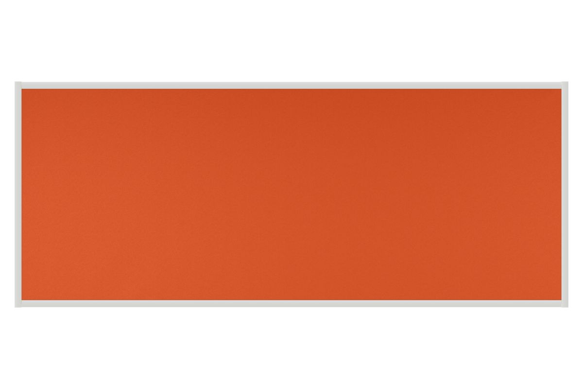 Stolový paraván EKONOMIK oranžový Kancelářský paraván s textilním povrchem v barvě oranžová a hranatým rámem o rozměru 160x65. #1