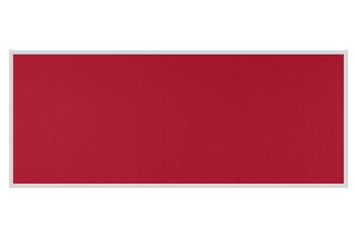 Stolový paraván EKONOMIK červený Kancelářský paraván s textilním povrchem v barvě červená a hranatým rámem o rozměru 160x65. #1