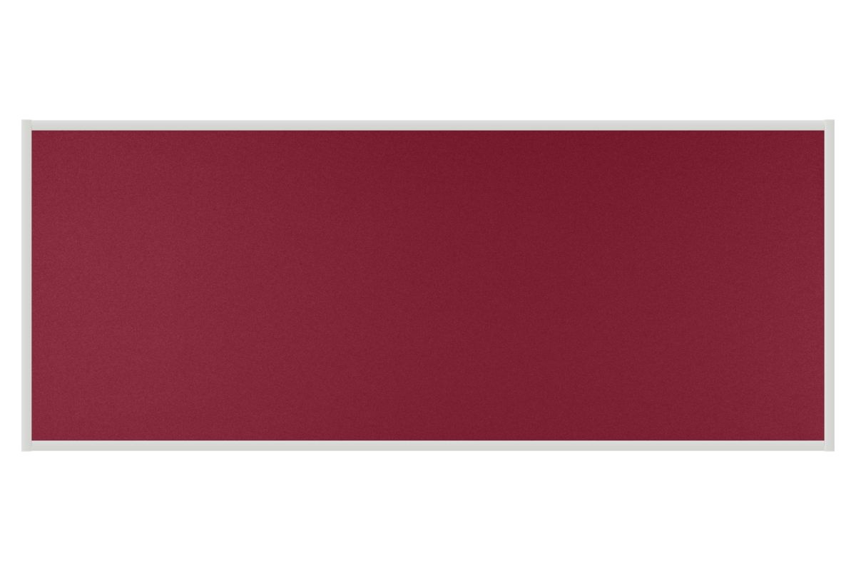 Stolový paraván EKONOMIK bordó Kancelářský paraván s textilním povrchem v barvě bordó a hranatým rámem o rozměru 160x65. #1