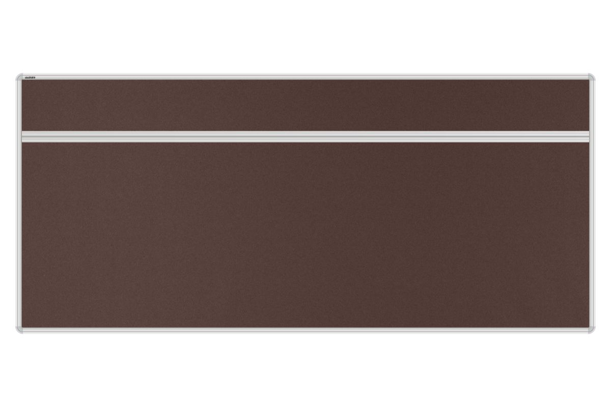 Stolový akustický paraván AKUSTIK tmavě hnědý Akustický kancelářský paraván s textilním povrchem v barvě tmavě hnědá a zaobleným rámem o rozměru 180x80. #1