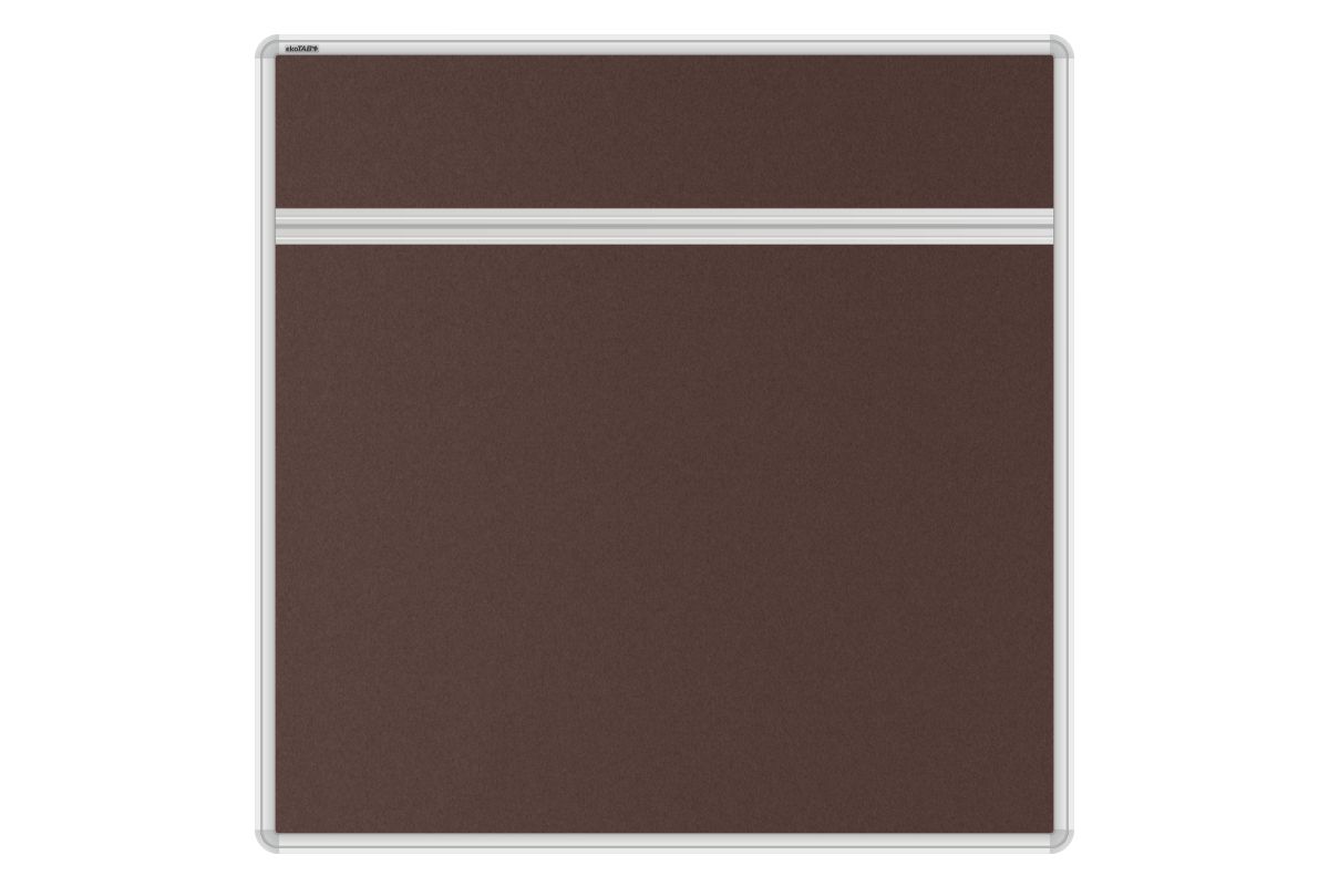 Stolový akustický paraván AKUSTIK tmavě hnědý Akustický kancelářský paraván s textilním povrchem v barvě tmavě hnědá a zaobleným rámem o rozměru 80x80. #1
