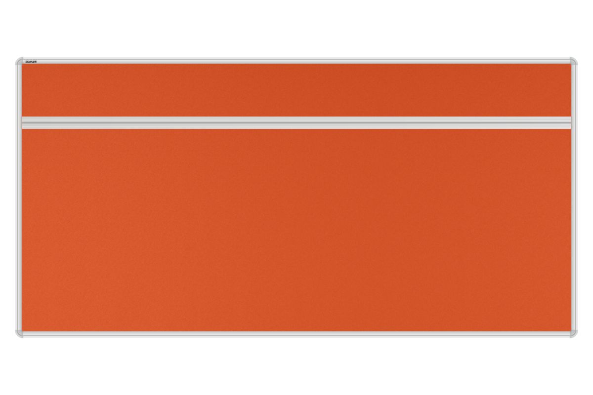 Stolový akustický paraván AKUSTIK oranžový Akustický kancelářský paraván s textilním povrchem v barvě oranžová a zaobleným rámem o rozměru 160x80. #1