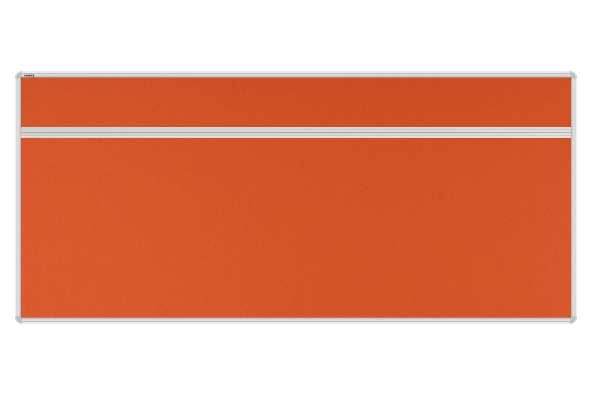 Stolový akustický paraván AKUSTIK oranžový Akustický kancelářský paraván s textilním povrchem v barvě oranžová a zaobleným rámem o rozměru 180x80. #1