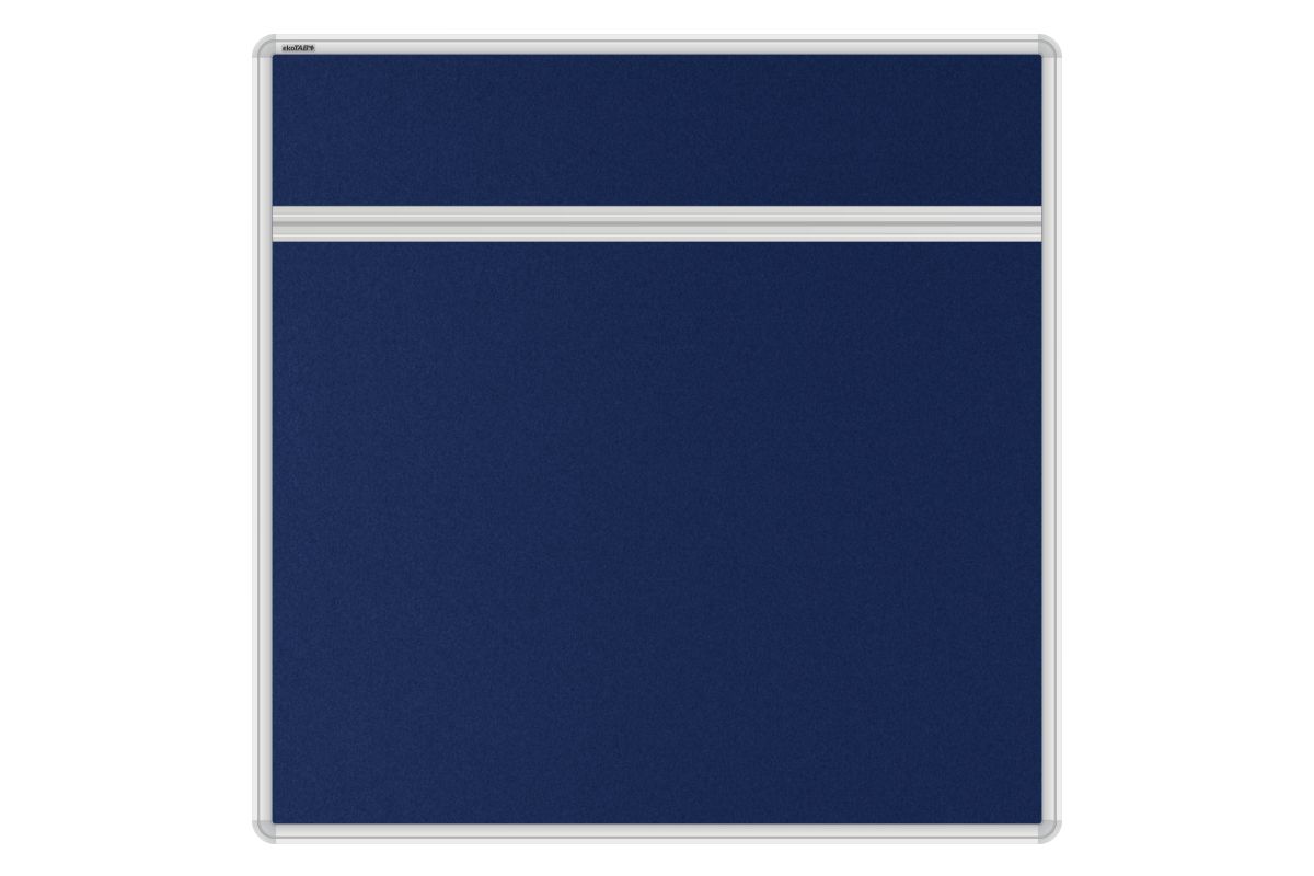 Stolový akustický paraván AKUSTIK námořnicky modrý Akustický kancelářský paraván s textilním povrchem v barvě námořnicky modrá a zaobleným rámem o rozměru 80x80. #1