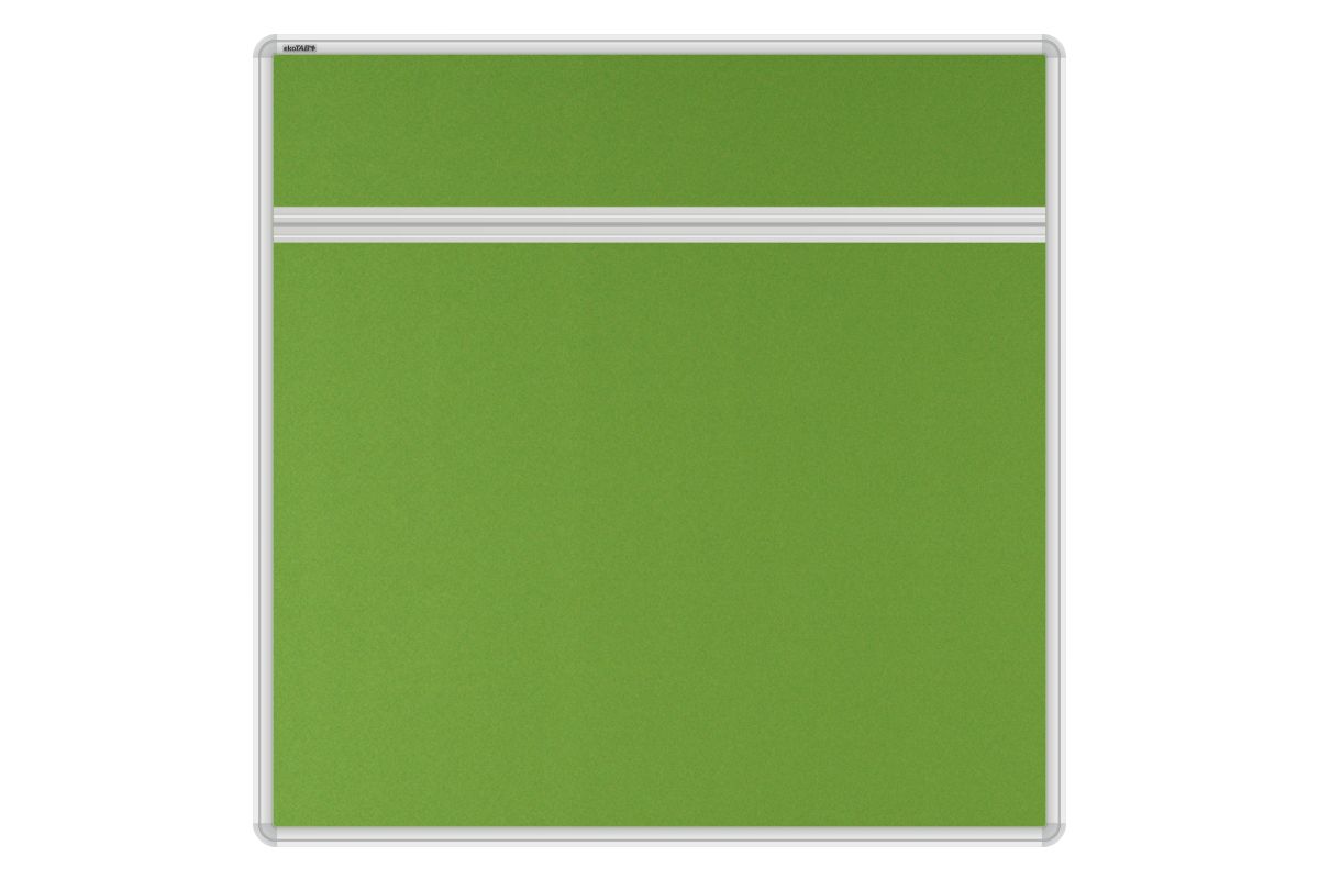 Stolový akustický paraván AKUSTIK jarní zelený Akustický kancelářský paraván s textilním povrchem v barvě jarní zelená a zaobleným rámem o rozměru 80x80. #1