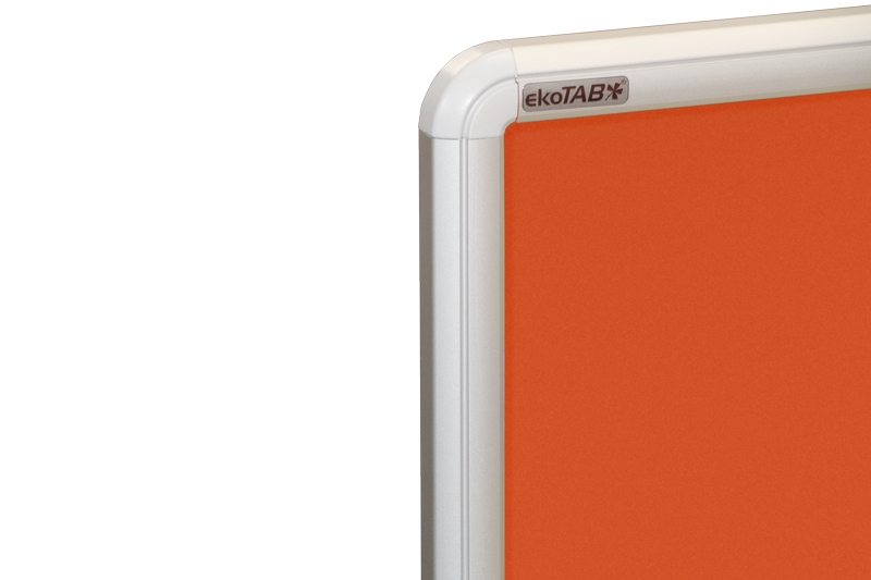 Stolový paraván EKONOMIK oranžový Kancelářský paraván s textilním povrchem v barvě oranžová a zaobleným rámem o rozměru 180x65. #2