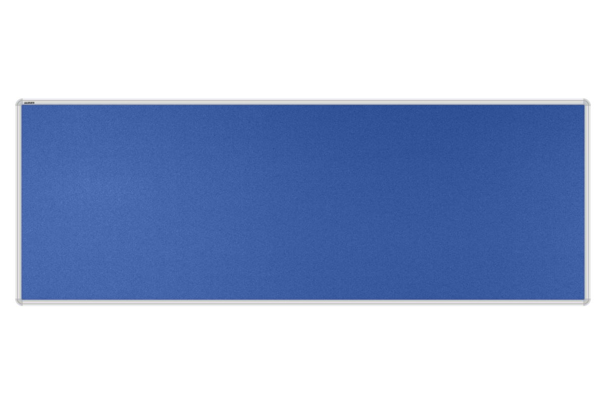 Stolový paraván EKONOMIK královsky modrý Kancelářský paraván s textilním povrchem v barvě královsky modrá a zaobleným rámem o rozměru 180x65. #1