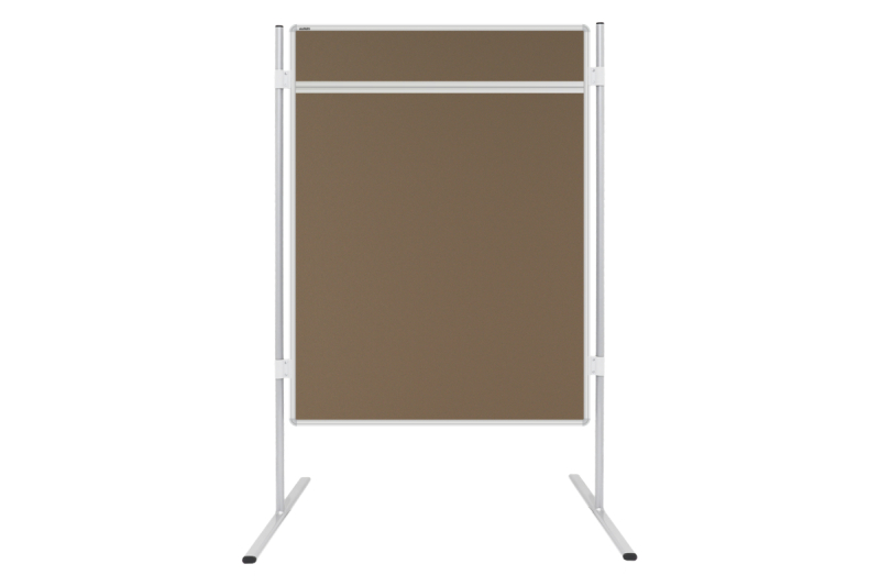 Textilní paraván s lištou pro příslušenství béžový Akustická oboustranná textilní paravánová nástěnka ekoTAB béžová 90x120. #1