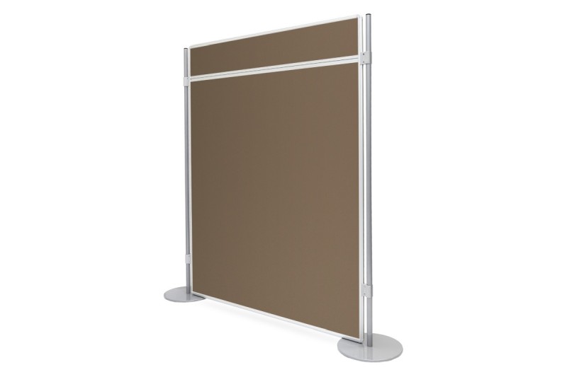 Textilní paraván s lištou pro příslušenství béžový Akustická oboustranná textilní paravánová nástěnka ekoTAB béžová 90x120. #2